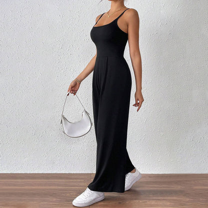 Damen Jumpsuit Schmale Träger Eleganter Schnitt Norvielle