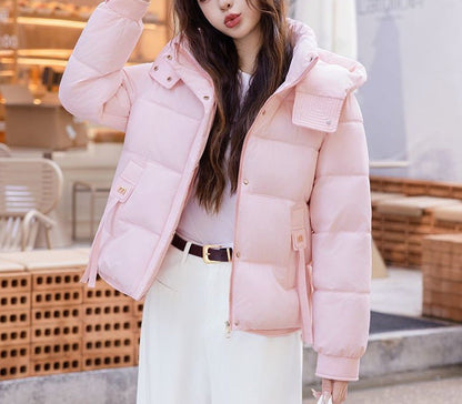 Damen Steppjacke Hochkragen Praktische Taschen