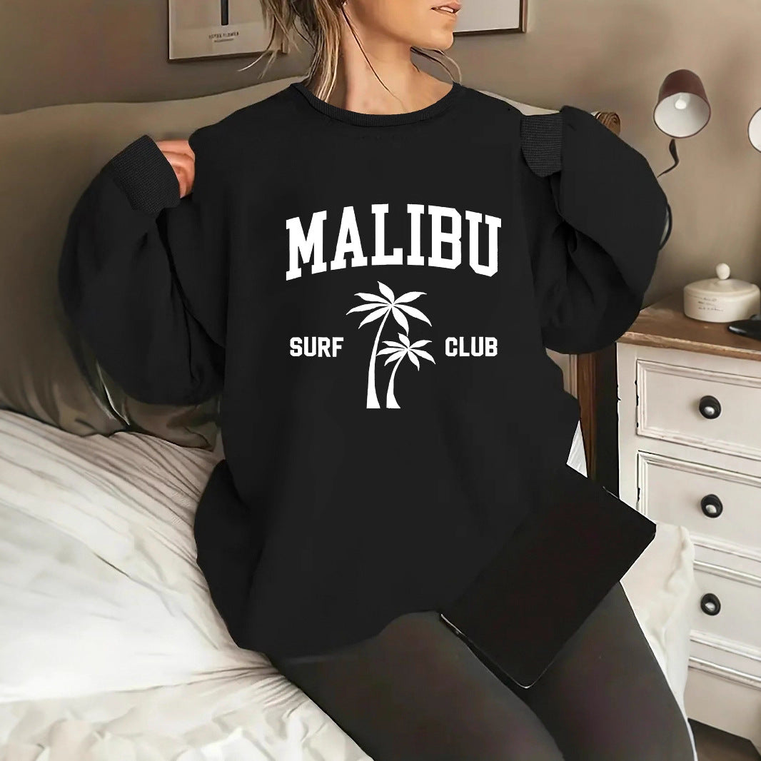Damen Sweatshirt Surf-Club-Aufdruck Lässig Norvielle - Norvielle