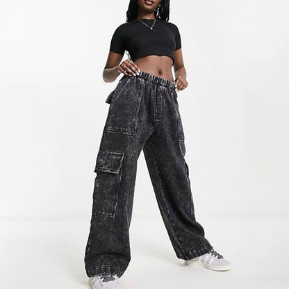 Damen Cargo-Jeans Weites Bein Norvielle - Norvielle