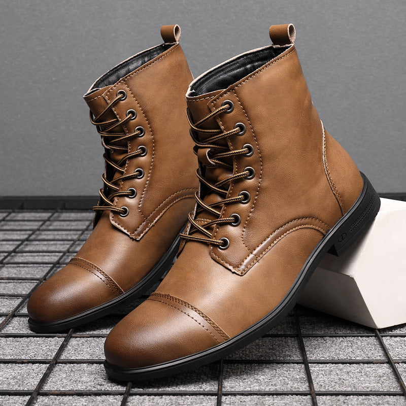 Herren Stiefel Schnürfront Durchgehende Schafthöhe