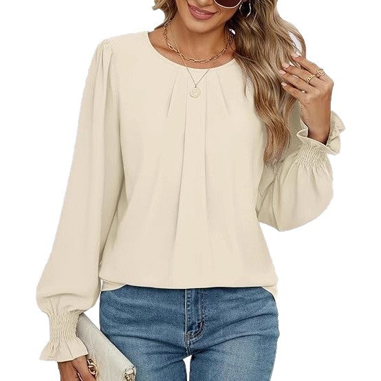 Damen Bluse Puffärmel Norvielle Elegantes Design