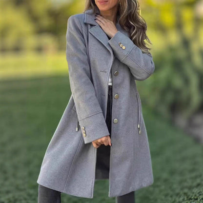 Damen Übergangsjacke Italienischer Schnitt Elegantes Design Schwarz - Norvielle