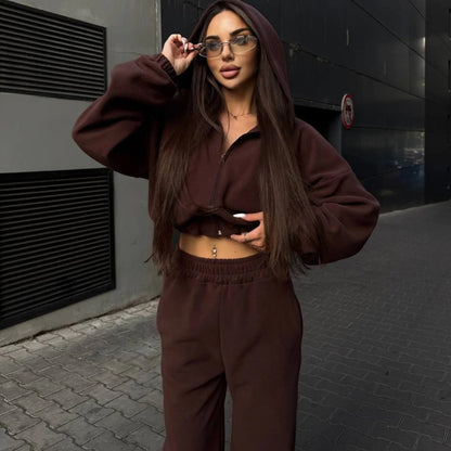 Damen Oversized Jumpsuit mit Kapuze Norvielle