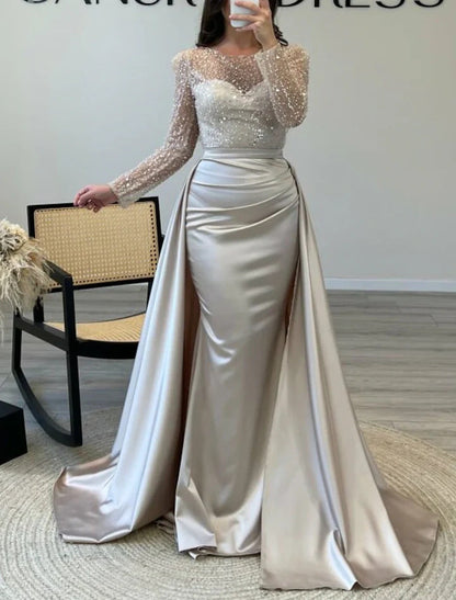 Damen Abendkleid Glitzer Oberteil Fließender Rock Norvielle