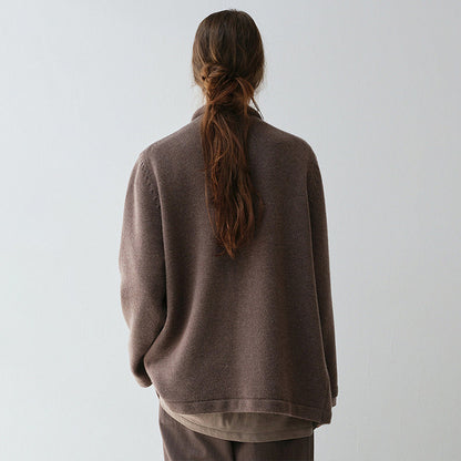Damen Wolljacke Stehkragen Norvielle