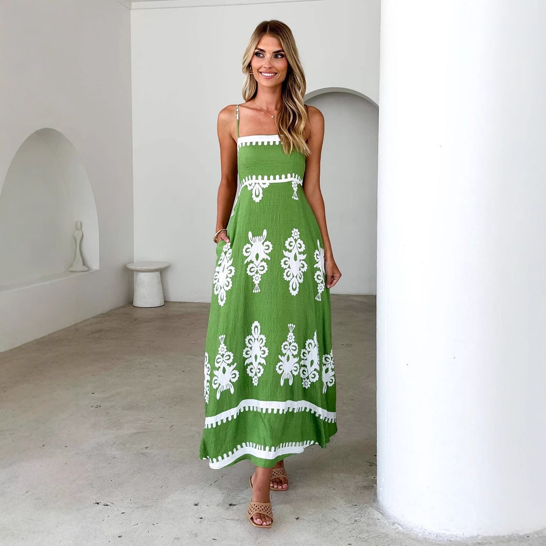 Damen Sommerkleid Elegante Stickerei Norvielle