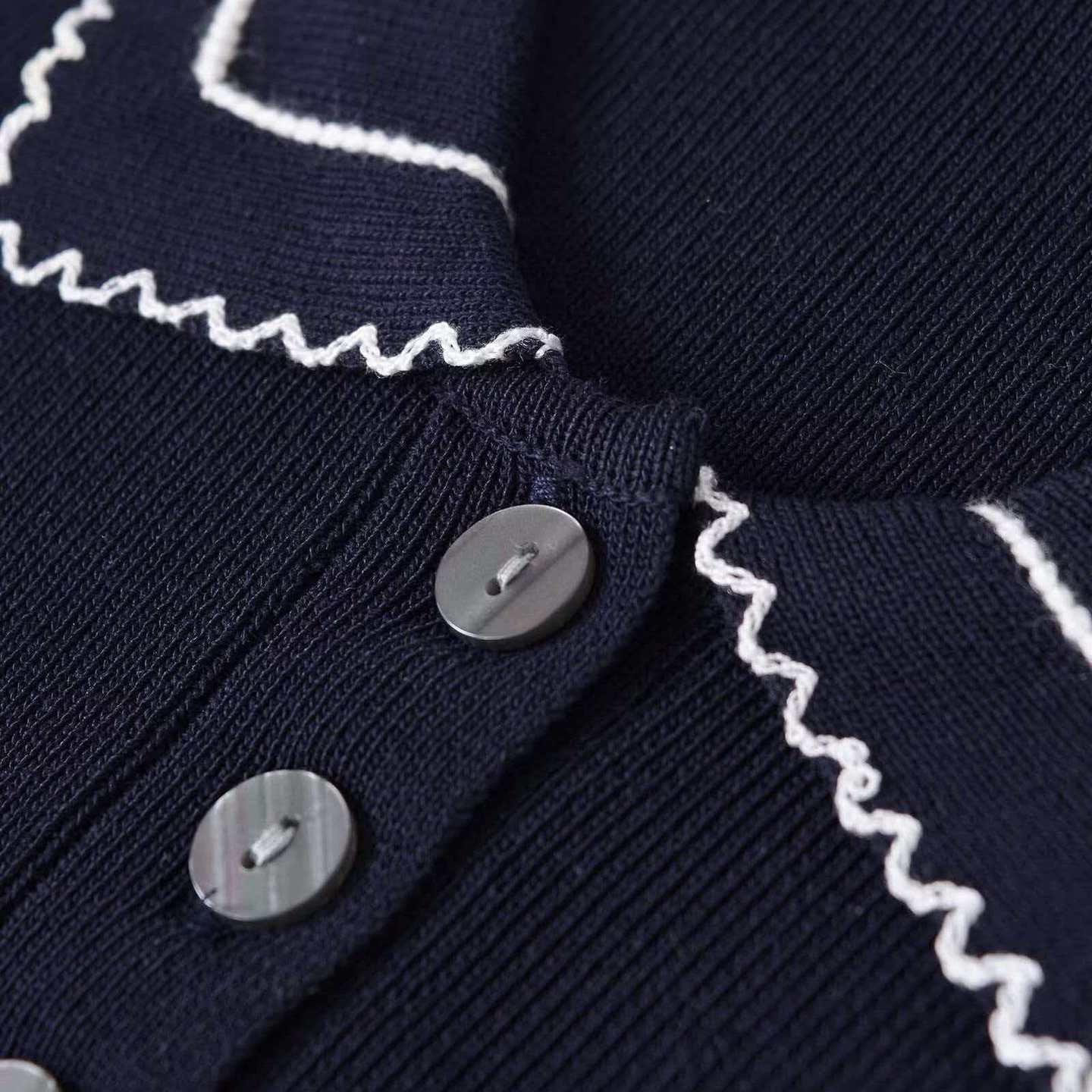Damen Strickpullover Polokragen Knopfleiste Norvielle