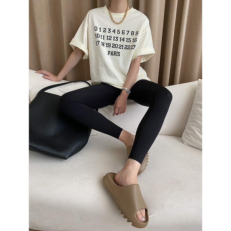 Damen T-Shirt Rundhalsausschnitt Baumwolle