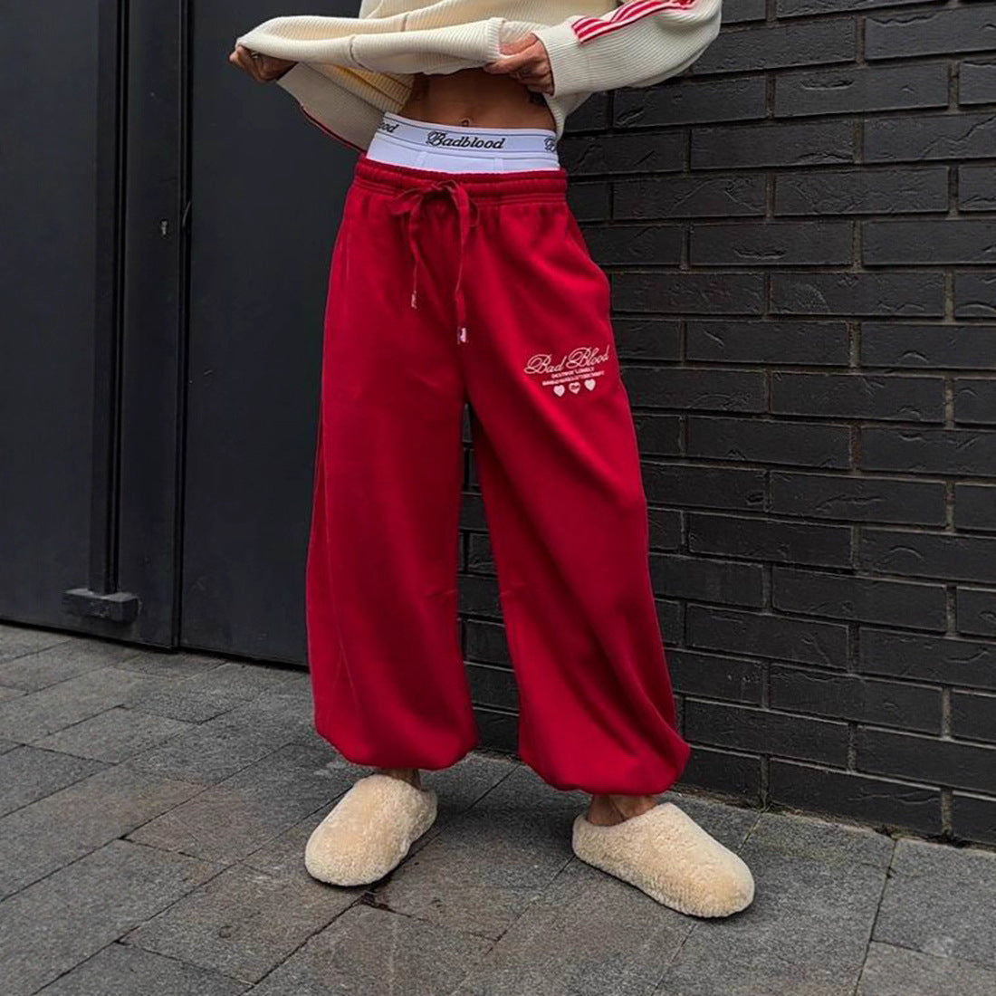 Damen Freizeithose Weites Bein Norvielle