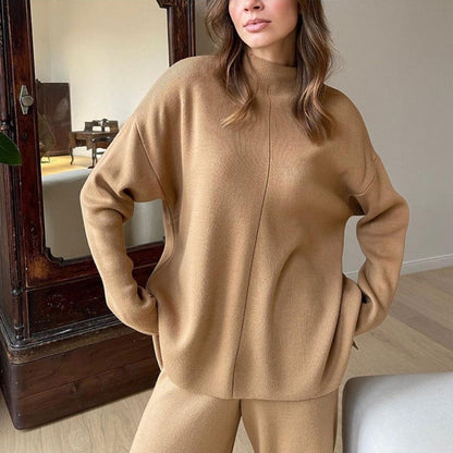 Damen Sweatshirt-Set Weites Design Hoher Kragen Norvielle