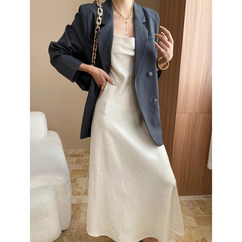 Damen Oversized Blazer mit Details Beige