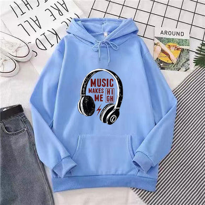 Damen Kapuzenpullover Musik-Design