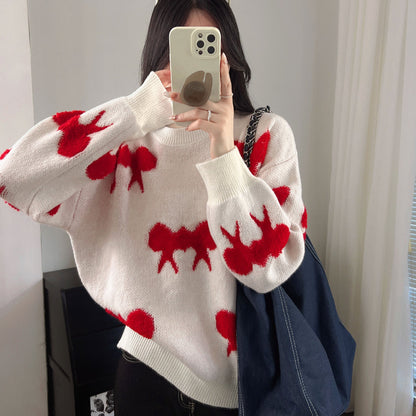 Damen Strickpullover Tiermotiv Lässig Norvielle