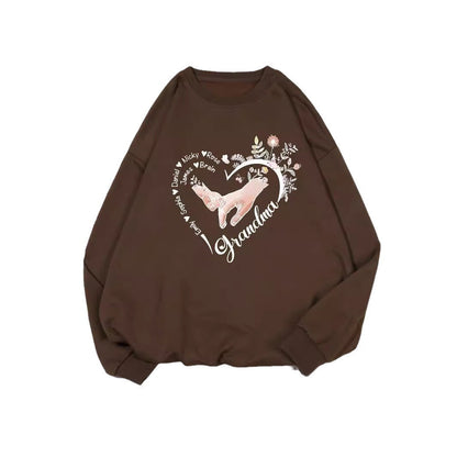 Damen Pullover Blumenmuster Baumwolle Entspannt Norvielle