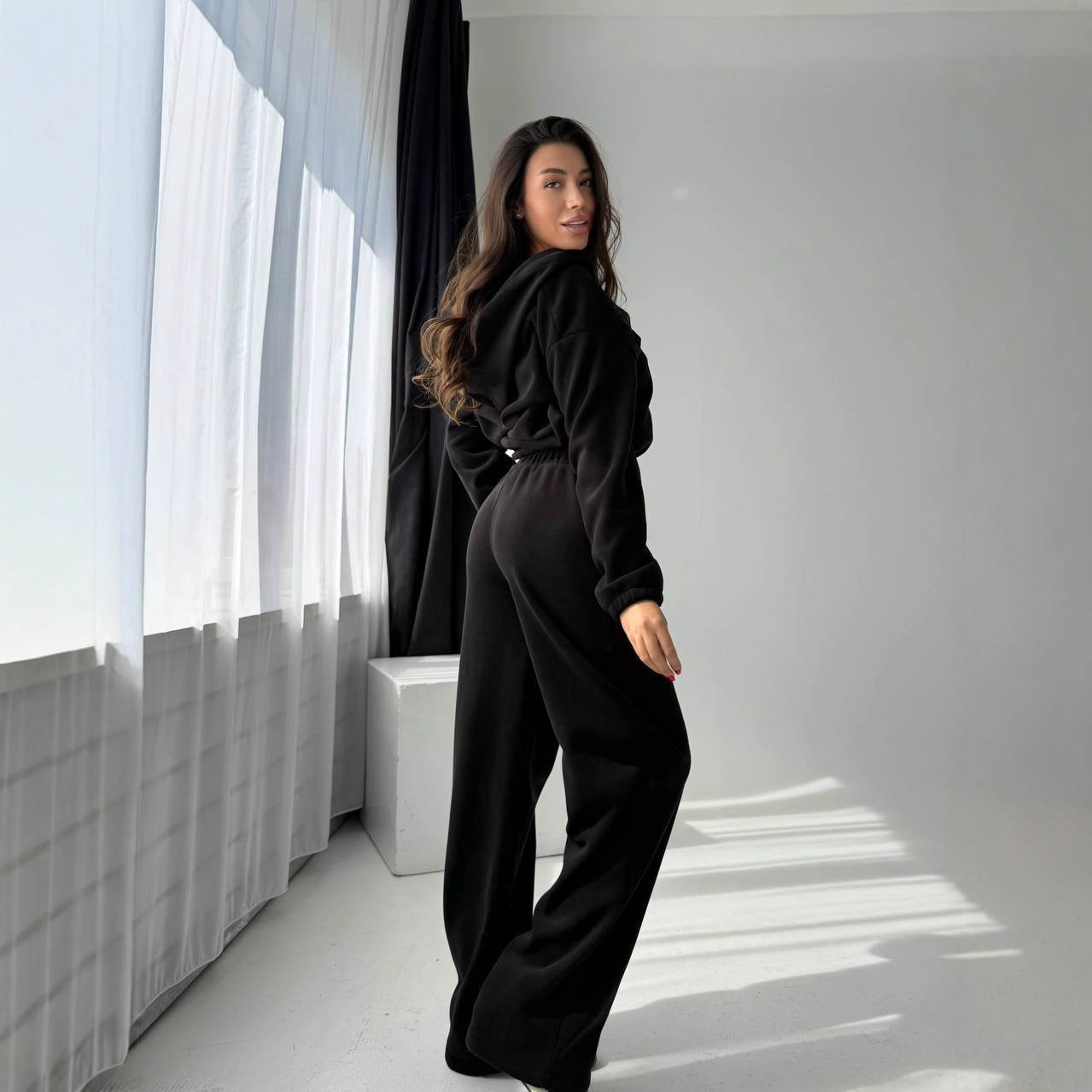 Damen Fleece Jogginganzug Gemütlich Norvielle