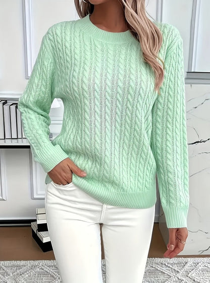 Damen Strickpullover Zopfdesign Norvielle
