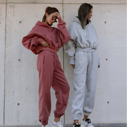 Damen Kapuzenpullover Hochtailliert mit Jogginghose Norvielle - Norvielle