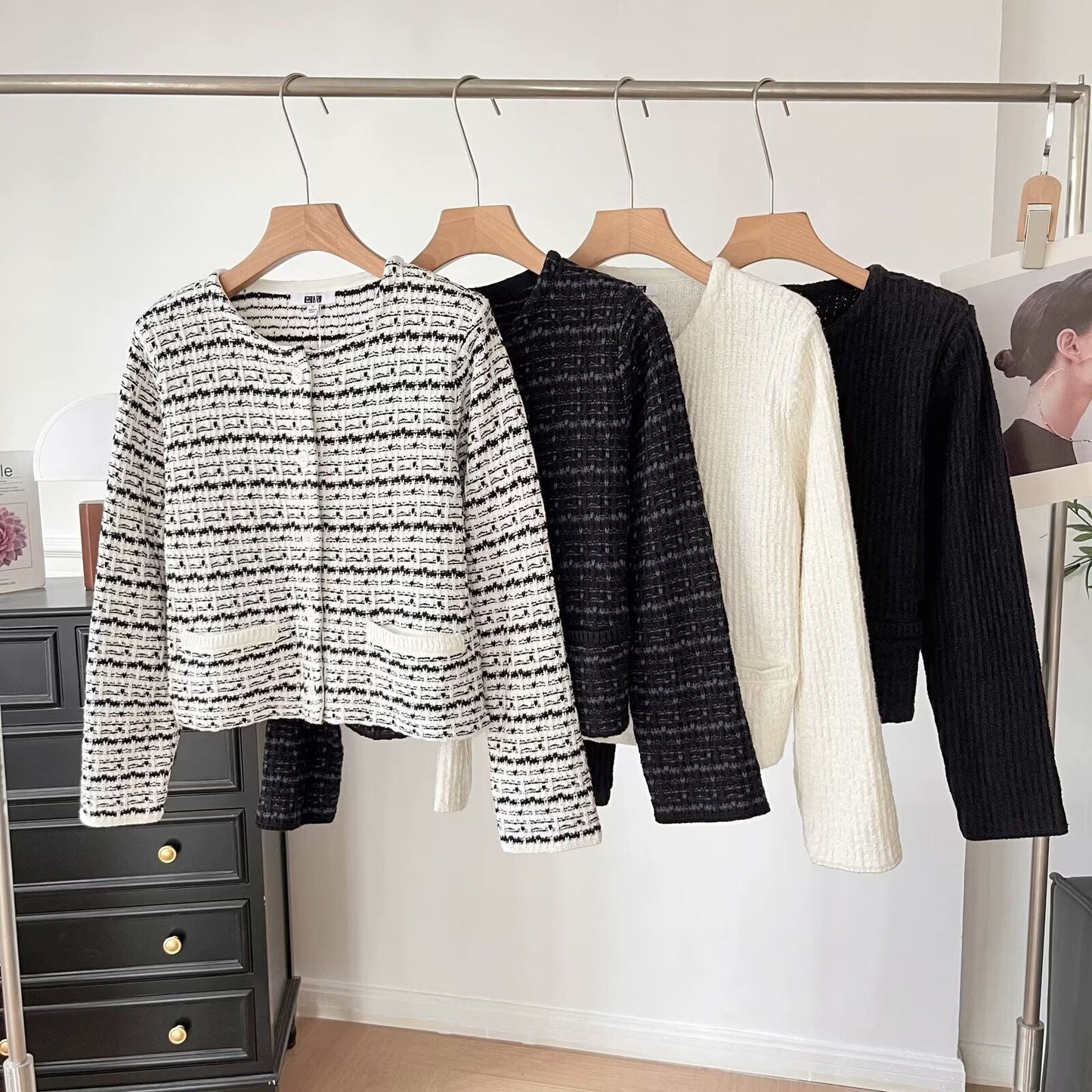 Damen Strickcardigan Strukturiertes Muster Norvielle - Norvielle