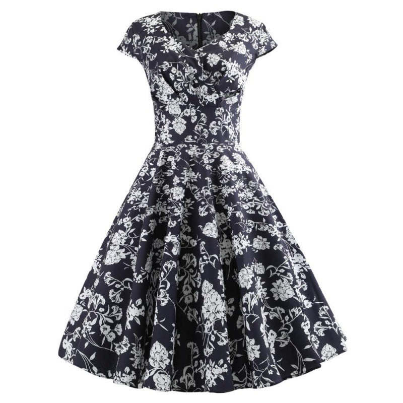 Damen Wickelkleid Florales Design Elegant