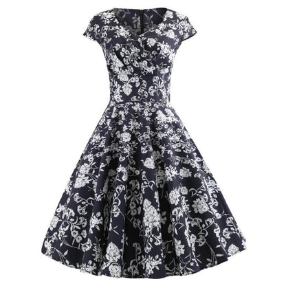 Damen Wickelkleid Florales Design Elegant