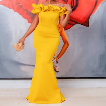 Damen Wickelkleid Voluminöser Kragen Norvielle - Norvielle