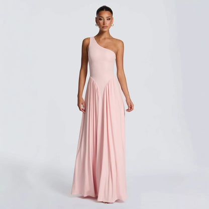 Damen Asymmetrisches Maxikleid Fließender Rock Norvielle