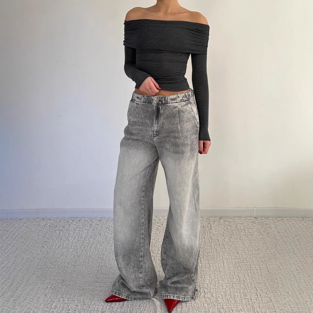 Damen Weite Jeans Norvielle