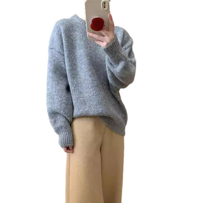 Damen Oversized Pullover Weiches Strick Norvielle
