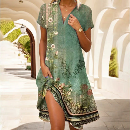Damen Freizeitkleid Blumenmuster Feminin Norvielle