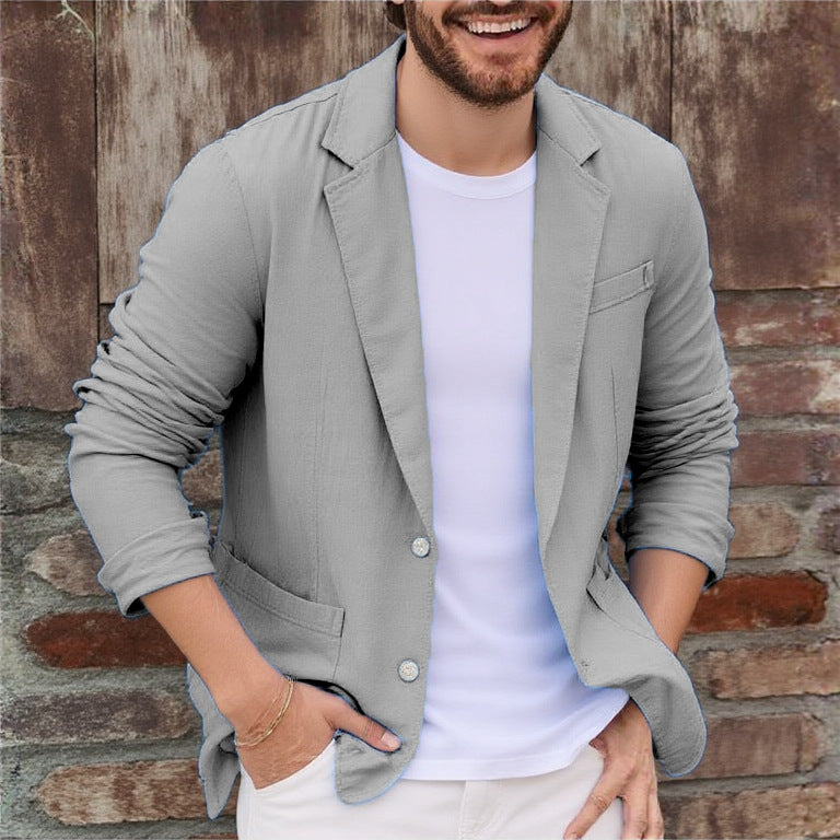 Herren Sakko Jersey Leger Mit Taschen