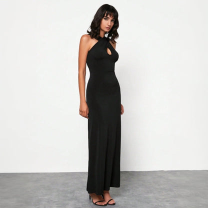 Damen Maxikleid Schnürung Rücken Norvielle