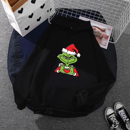 Damen Kapuzenpullover Grinch Motiv Norvielle