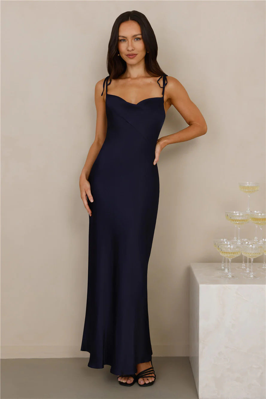 Damen Langabendkleid Spaghettiträger Elegantes