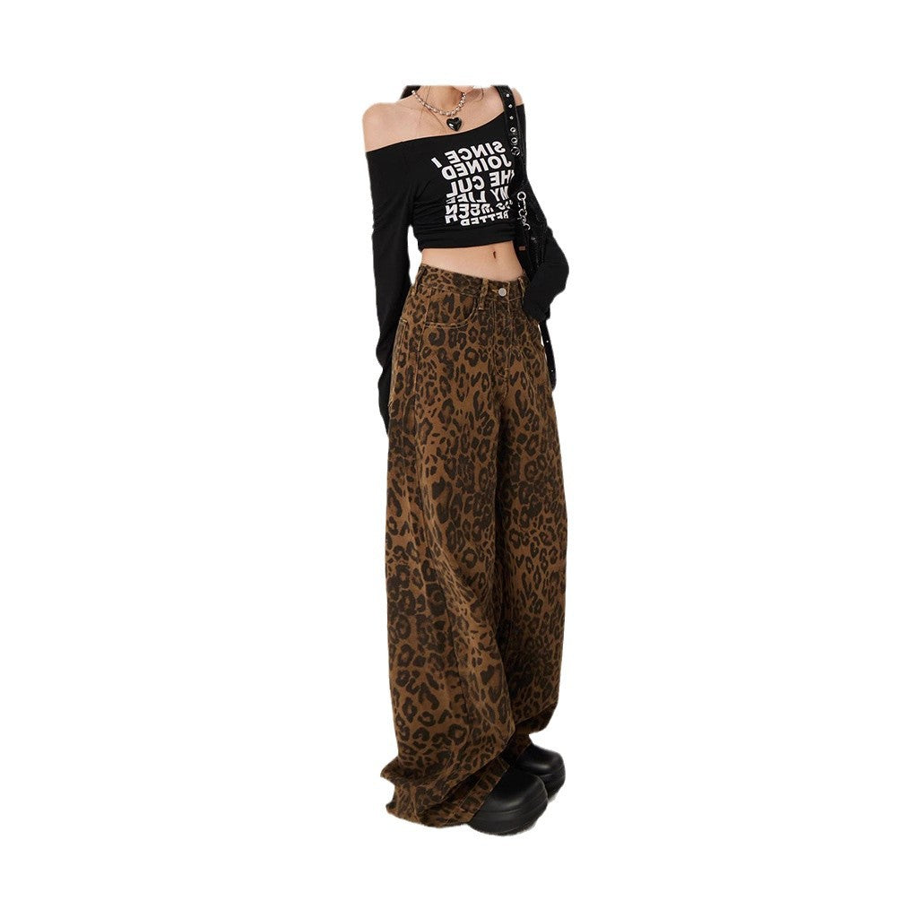 Damen Leoparden-Hosen Weite Norvielle