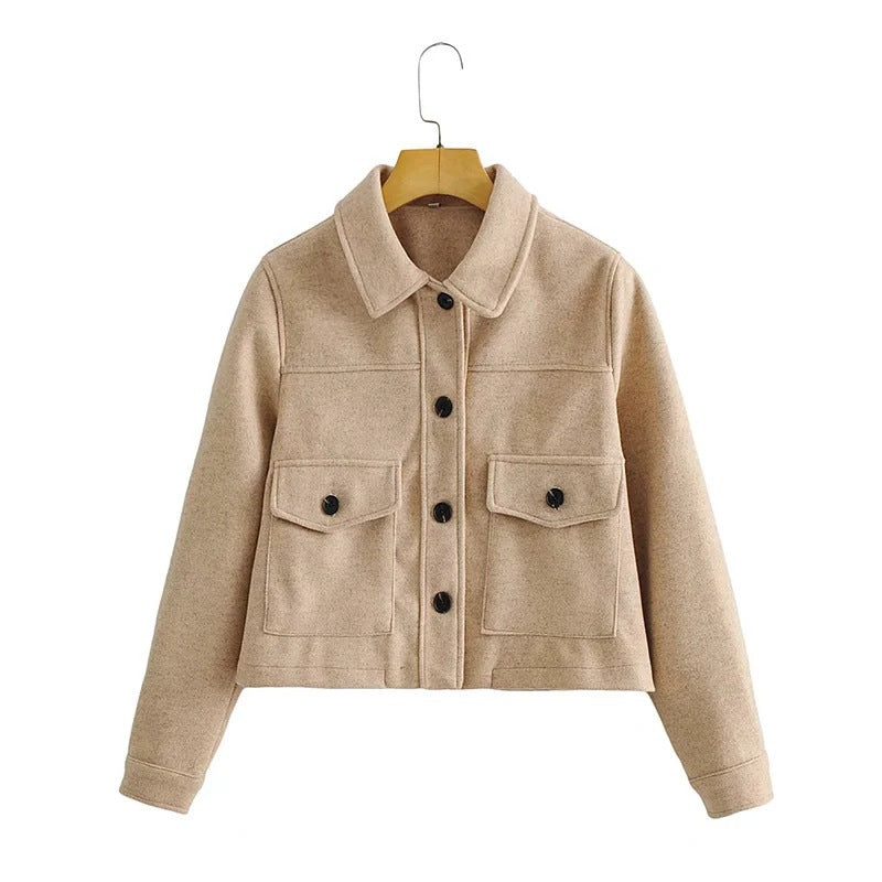 Damen Kurzjacke Modisch Taschen Norvielle