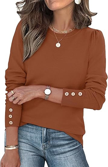 Damen Pullover Lässig Knopfdetails Norvielle