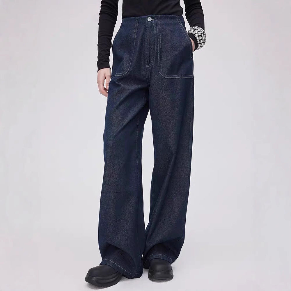 Damen Jeans Weite Bein Hohes Bund Norvielle