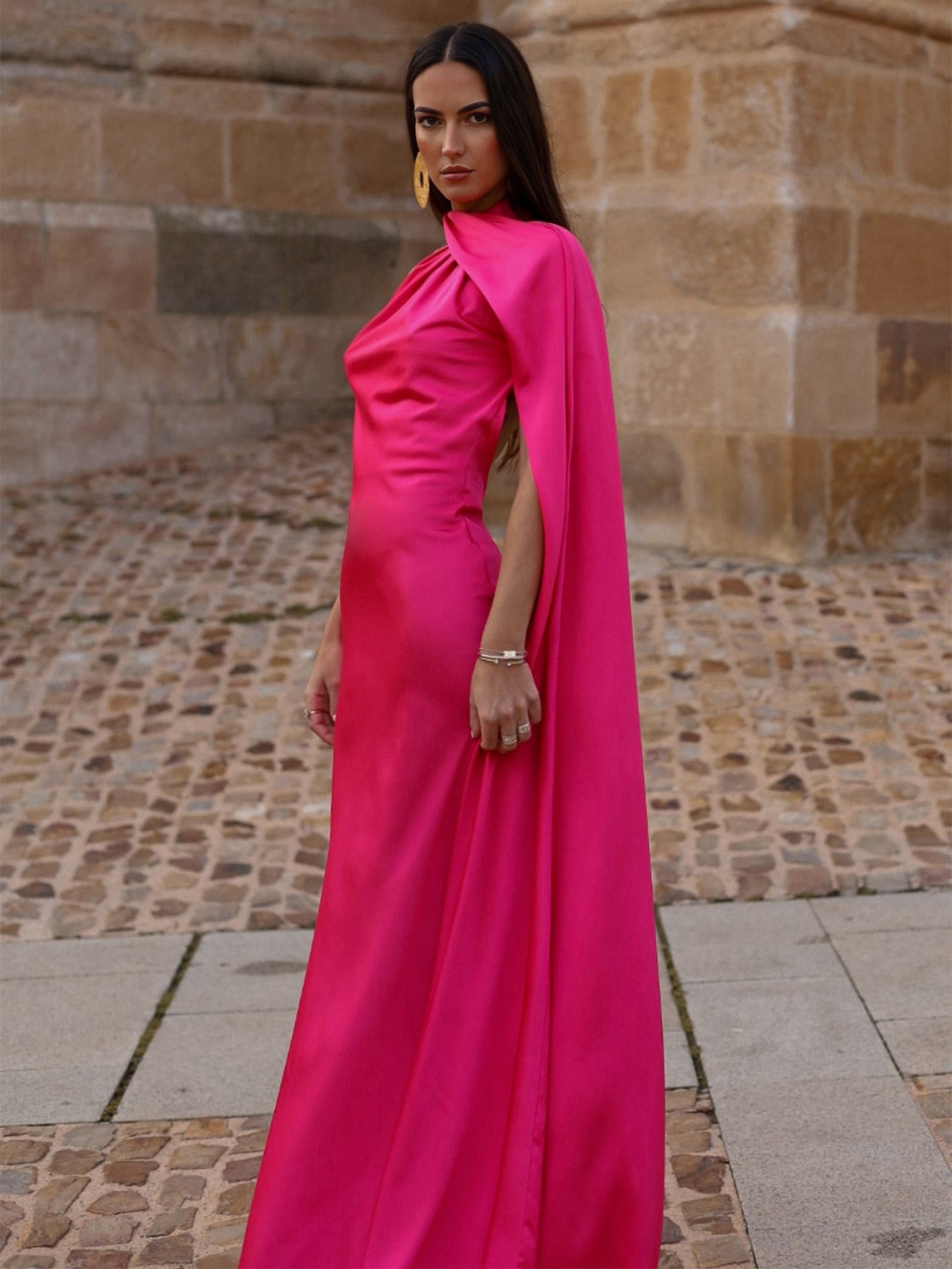 Damen Abendkleid Schulterfrei Fließend Norvielle