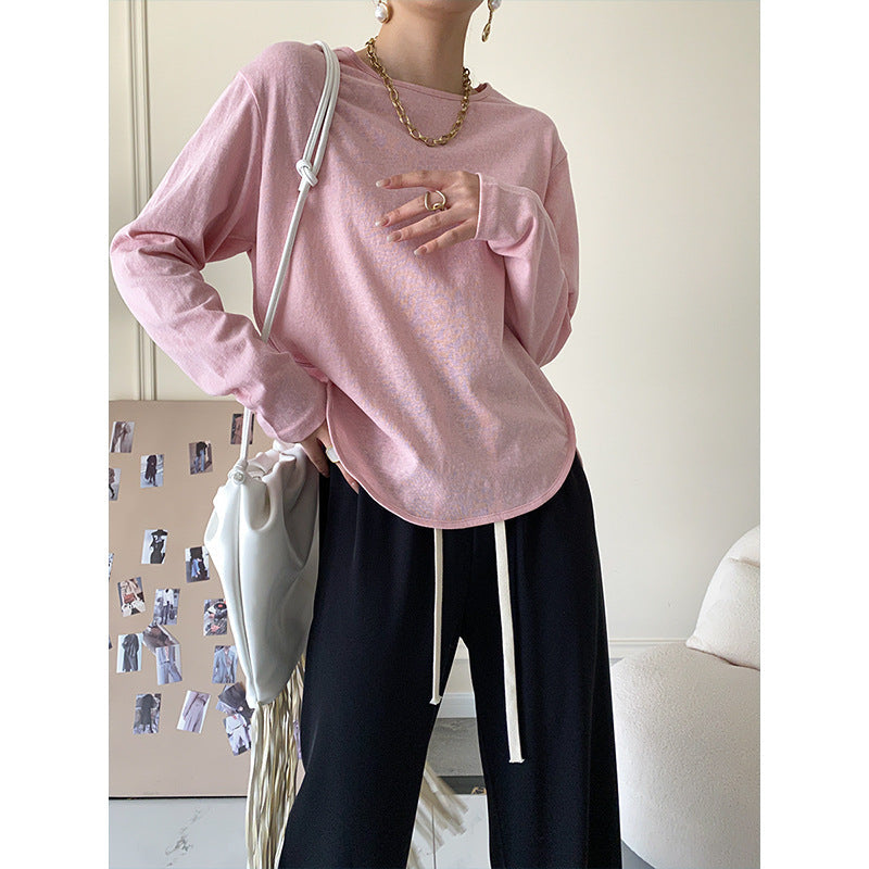 Damen Langarmshirt Atmungsaktives Material Komfortabler Schnitt - Norvielle