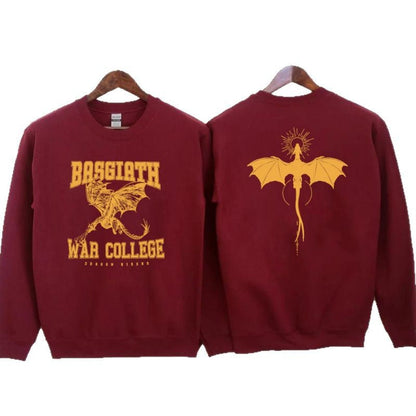 Damen Sweatshirt Drachenmotiv College-Design Norvielle
