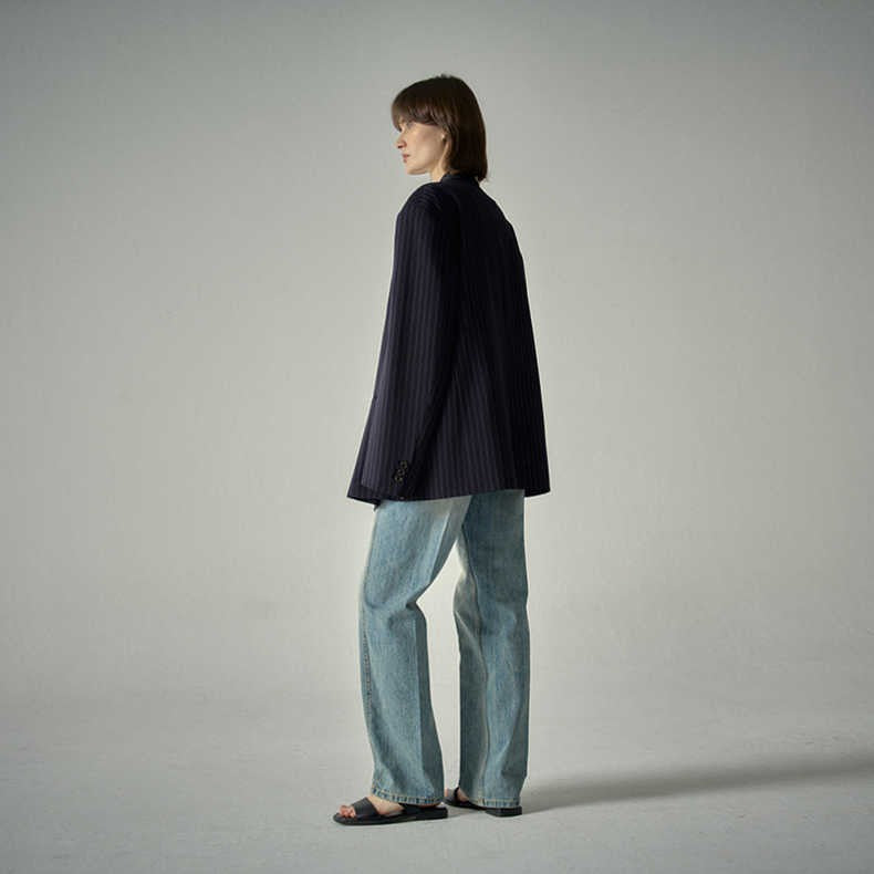 Damen Anzugblazer Gestreift Norvielle