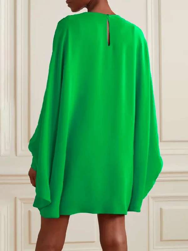 Damen Oversized Kleid Weit Ärmel Schwingender Saum Norvielle