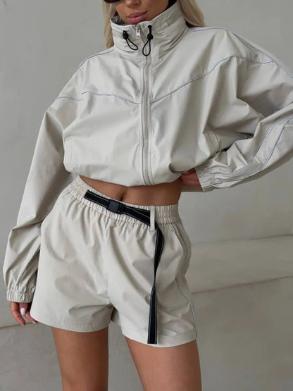 Damen Outdoor-Jacke mit kurzen Hosen Sportlich Norvielle