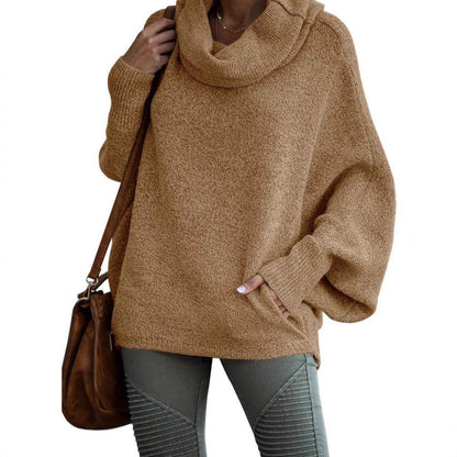 Damen Rollkragenpullover Weite Ärmel Norvielle