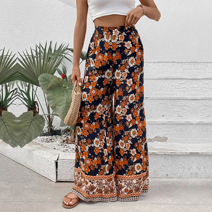 Damen Blumenhosen Weite Bein Norvielle - Norvielle