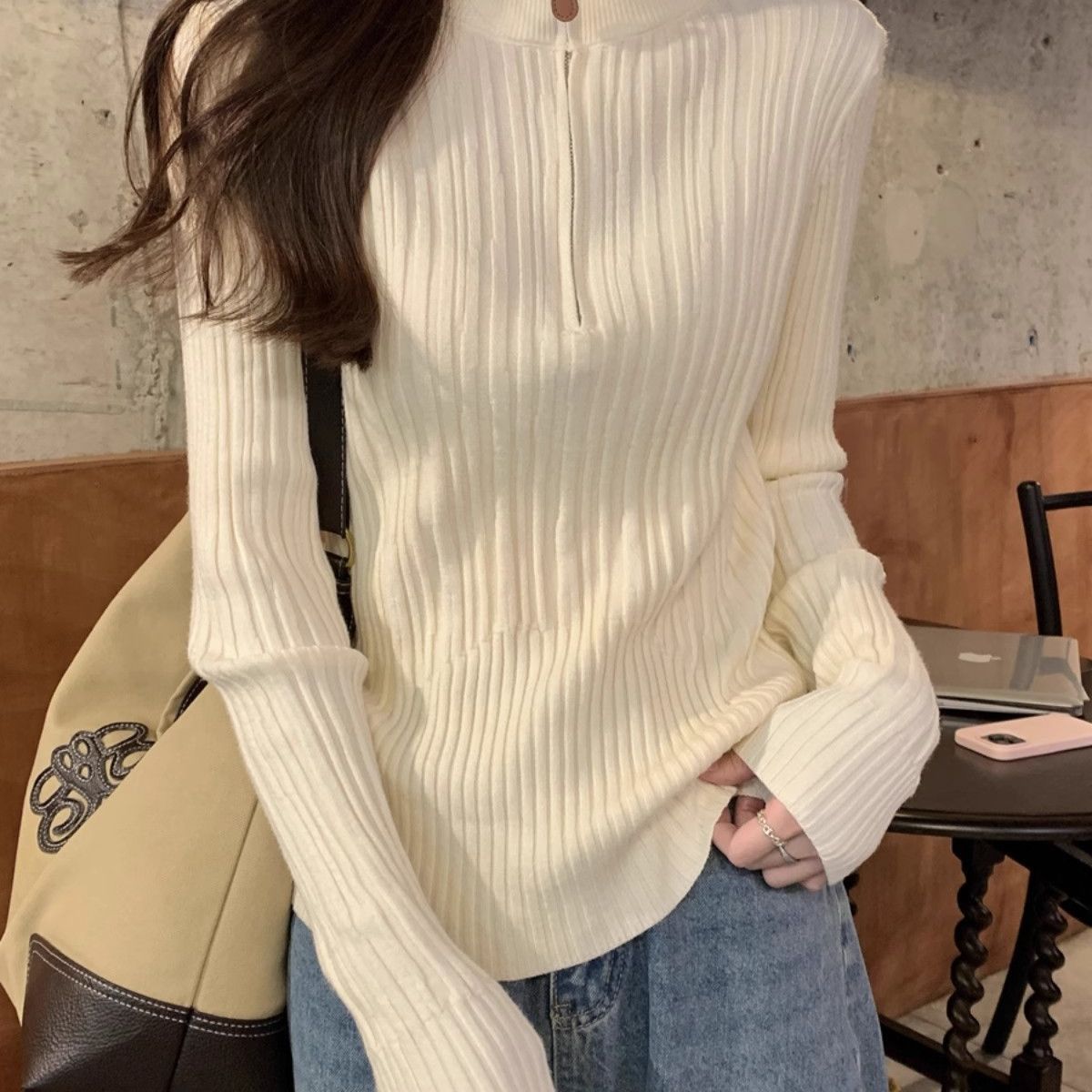 Damen Sweatshirt Stehkragen Norvielle - Norvielle