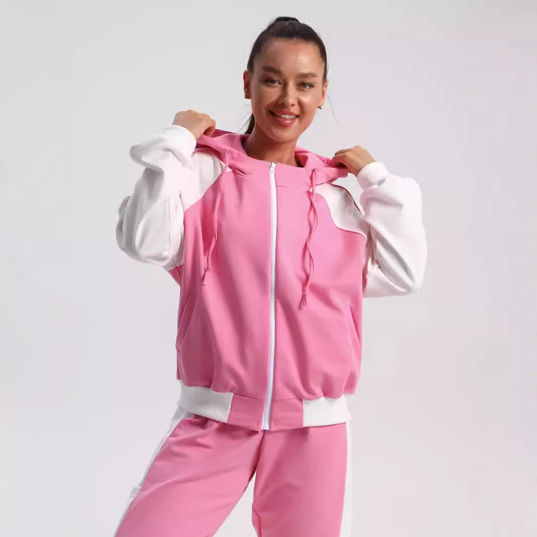Damen Sportliches Freizeit-Set mit Kontrasten und Taschen - Norvielle