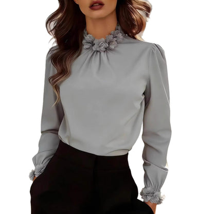 Damen Bluse Blumenmuster Volants Norvielle