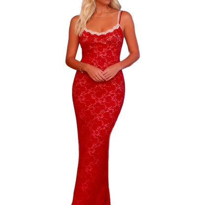 Damen Bodycon-Kleid Spitze Elegant